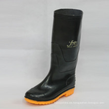 Botas de trabajo de lluvia (Negro superior / amarillo Sole)